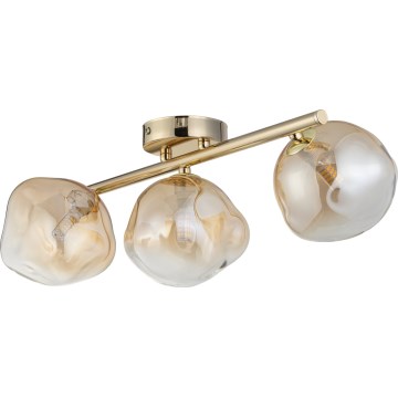 Brilagi - Prisadený luster VULCANO 3xG9/8W/230V zlatá/zadymená béžová