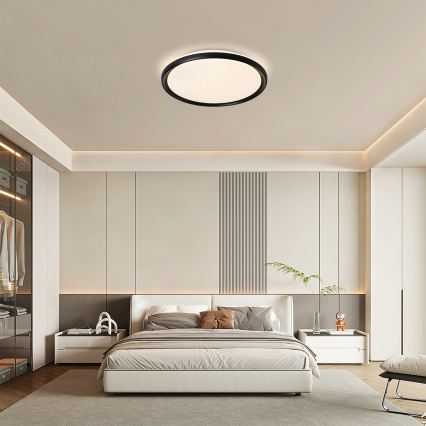 Brilagi - LED stmievateľné stropné svietidlo RIVO LED/72W/230V 3000-6000K čierne pr. 50 cm + diaľkové ovládanie