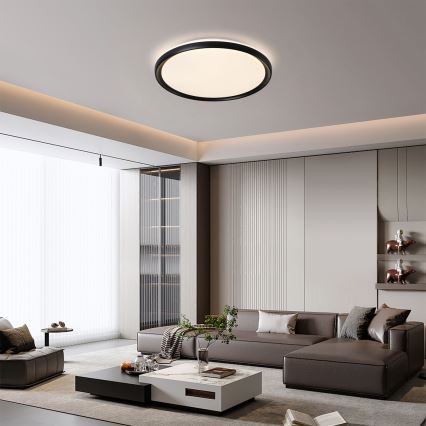 Brilagi - LED stmievateľné stropné svietidlo RIVO LED/72W/230V 3000-6000K čierne pr. 50 cm + diaľkové ovládanie