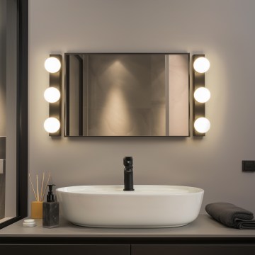 BRILAGI - SADA 2x LED Kúpeľňové nástenné svietidlo HOLLYWOOD 3xLED/3W/230V 39 cm IP44 čierna