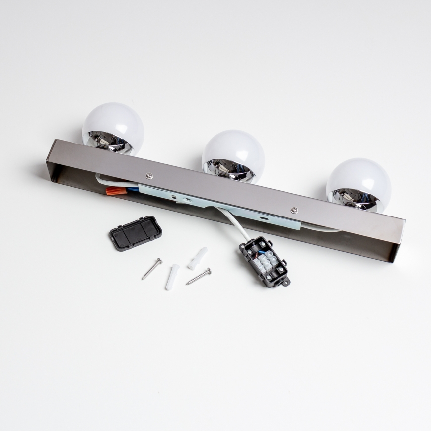 BRILAGI - SADA 2x LED Kúpeľňové nástenné svietidlo HOLLYWOOD 3xLED/3W/230V 39 cm IP44 lesklý chróm