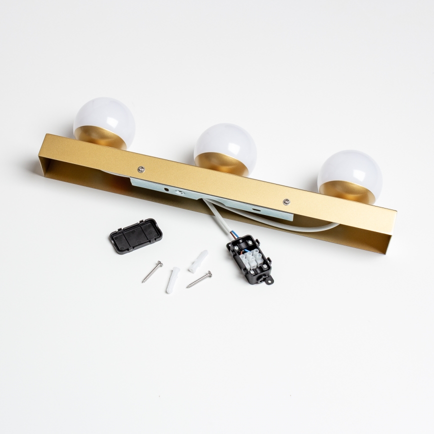 BRILAGI - SADA 2x LED Kúpeľňové nástenné svietidlo HOLLYWOOD 3xLED/3W/230V 39 cm IP44 zlatá