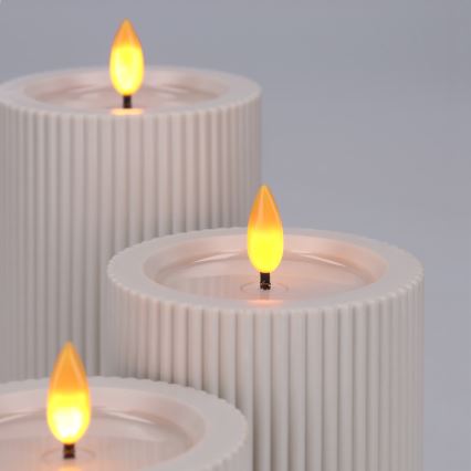 BRILAGI - SADA 3x LED Sviečka LED/3xAAA krémová