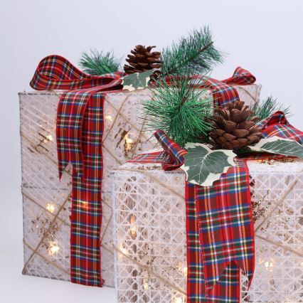 Brilagi - SADA 3x LED vonkajších vianočných dekorácií LED/230V IP44 darčeky