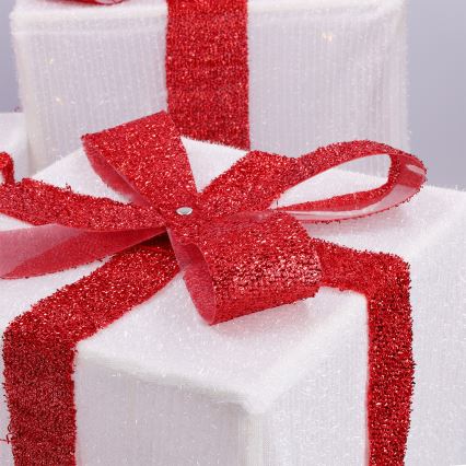 Brilagi - SADA 3× LED vonkajších vianočných dekorácií LED/2,6W/3×AA IP44 darčeky