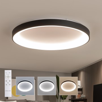 Brilagi - Stlmiteľné LED stropné svietidlo FALCON II LED/108W/230V 3000-6500K priemer 80 cm čierne + diaľkové ovládanie