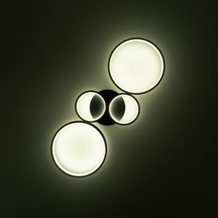 Brilagi - LED stmievateľné stropné svietidlo RINGO LED/34W/230V 3000-6000K 28x78 cm čierna + diaľkové ovládanie