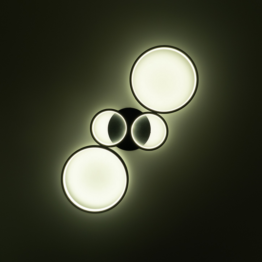 Brilagi - LED stmievateľné stropné svietidlo RINGO LED/34W/230V 3000-6000K 28x78 cm čierna + diaľkové ovládanie
