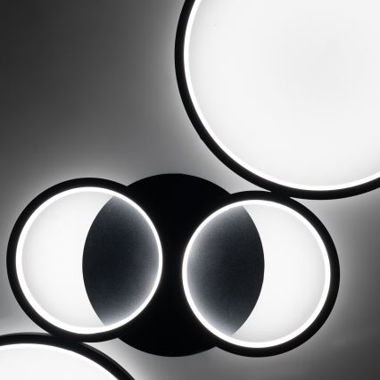 Brilagi - LED stmievateľné stropné svietidlo RINGO LED/34W/230V 3000-6000K 28x78 cm čierna + diaľkové ovládanie