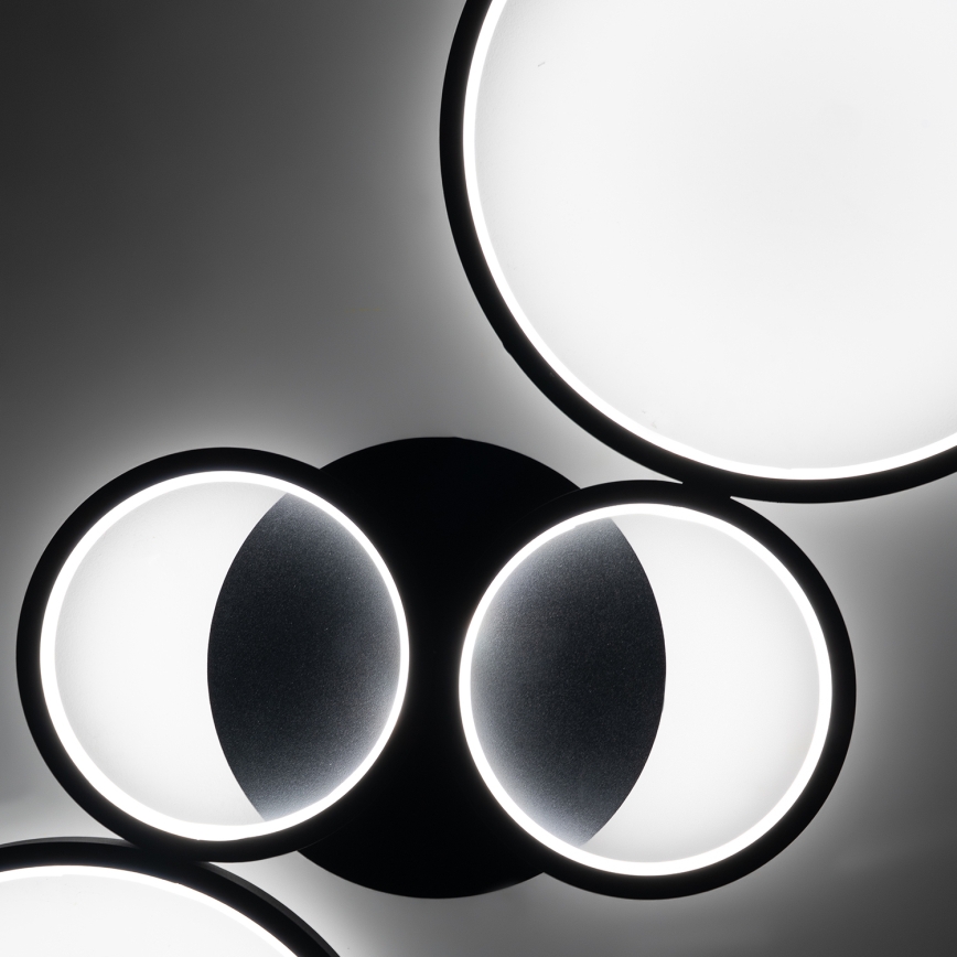 Brilagi - LED stmievateľné stropné svietidlo RINGO LED/34W/230V 3000-6000K 28x78 cm čierna + diaľkové ovládanie