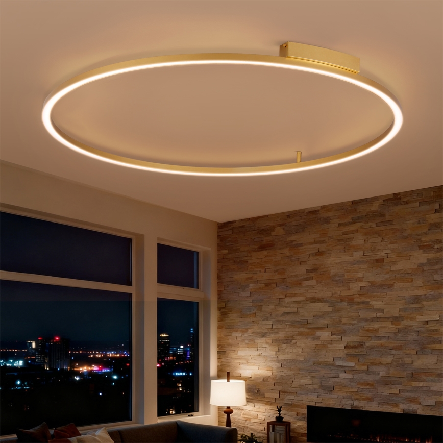 Brilagi - stmievateľné LED stropné svietidlo PORTOFINO LED/85W/230V 3000-6000K priemer 120 cm zlaté + diaľkové ovládanie