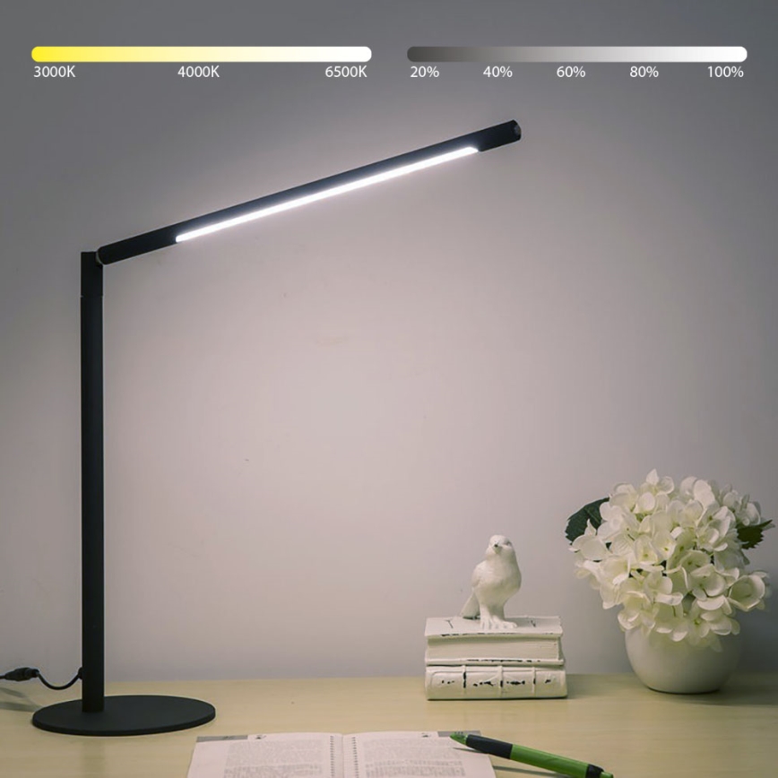 Brilagi - stmievateľná LED dotyková stolová lampa VARIO LED/7W/230V 3000-6500K CRI 96 čierna