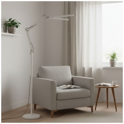 Brilagi - Stmievateľná flexibilná LED stojacia lampa VARIO LED/14W/230V 3000-6000K 157 cm biela