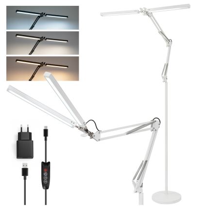 Brilagi - Stmievateľná flexibilná LED stojacia lampa VARIO LED/14W/230V 3000-6000K 157 cm biela