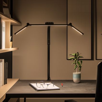 BRILAGI - LED stmievateľná dotyková stolová lampa so svorkou VARIO LED/24W/230V 3000-6500K CRI 92 čierna