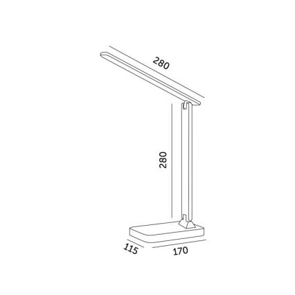 Brilagi - stmievateľná LED stolná lampa MODO LED/7W/230V 3000/4000/6500K biela