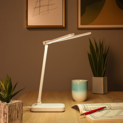 BRILAGI - Stmievateľná LED stolová lampa MODO DUO LED/8W/5V 3000/4000/6500K biela