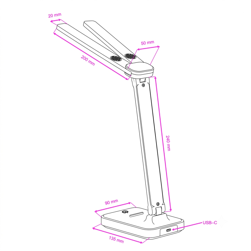 BRILAGI - Stmievateľná LED stolová lampa MODO DUO LED/8W/5V 3000/4000/6500K biela