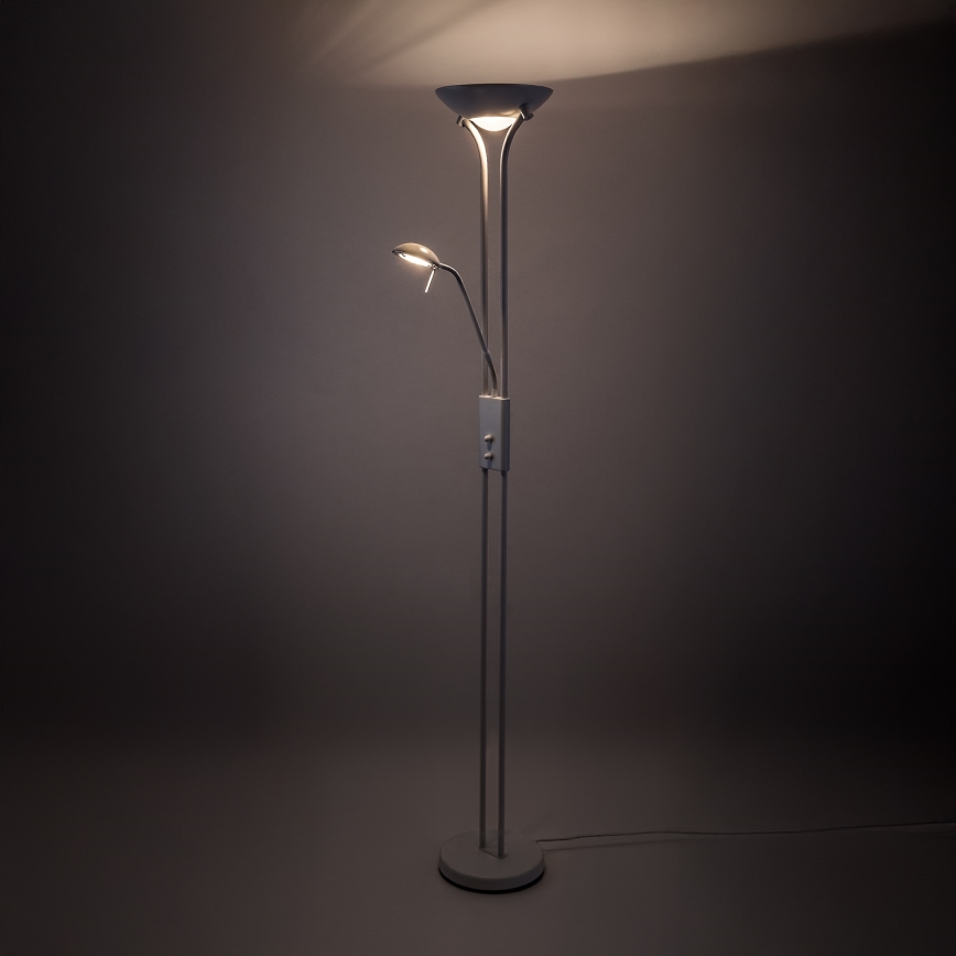 Brilagi - Stmievateľná stojacia lampa SCARLETT 1xR7s/230W/230V + 1xG9/40W biela