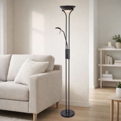 Brilagi - Stmievateľná stojacia lampa SCARLETT 1xR7s/230W/230V + 1xG9/40W čierna