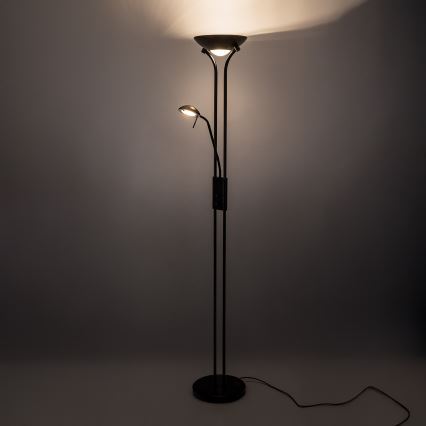 Brilagi - Stmievateľná stojacia lampa SCARLETT 1xR7s/230W/230V + 1xG9/40W čierna