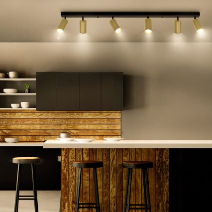 Brilagi - LED RGBW Stmievateľné bodové svietidlo SELE GOLDEN 6xGU10/6,5W/230V 2700-6500K čierna/zlatá
