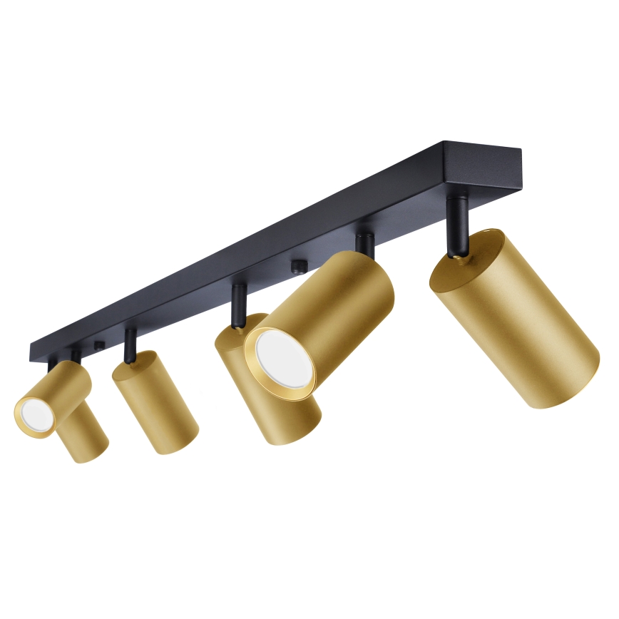 Brilagi - LED RGBW Stmievateľné bodové svietidlo SELE GOLDEN 6xGU10/6,5W/230V 2700-6500K čierna/zlatá