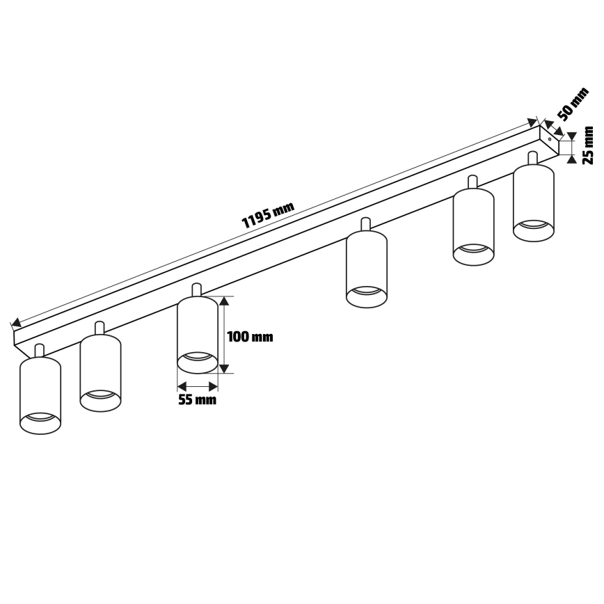 Brilagi - LED RGBW Stmievateľné bodové svietidlo SELE GOLDEN 6xGU10/6,5W/230V 2700-6500K čierna/zlatá