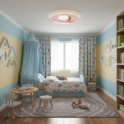 Brilagi - LED stmievateľné detské stropné svietidlo BUNNY LED/83W/230V 3000-6000K pr. 49 cm + diaľkové ovládanie