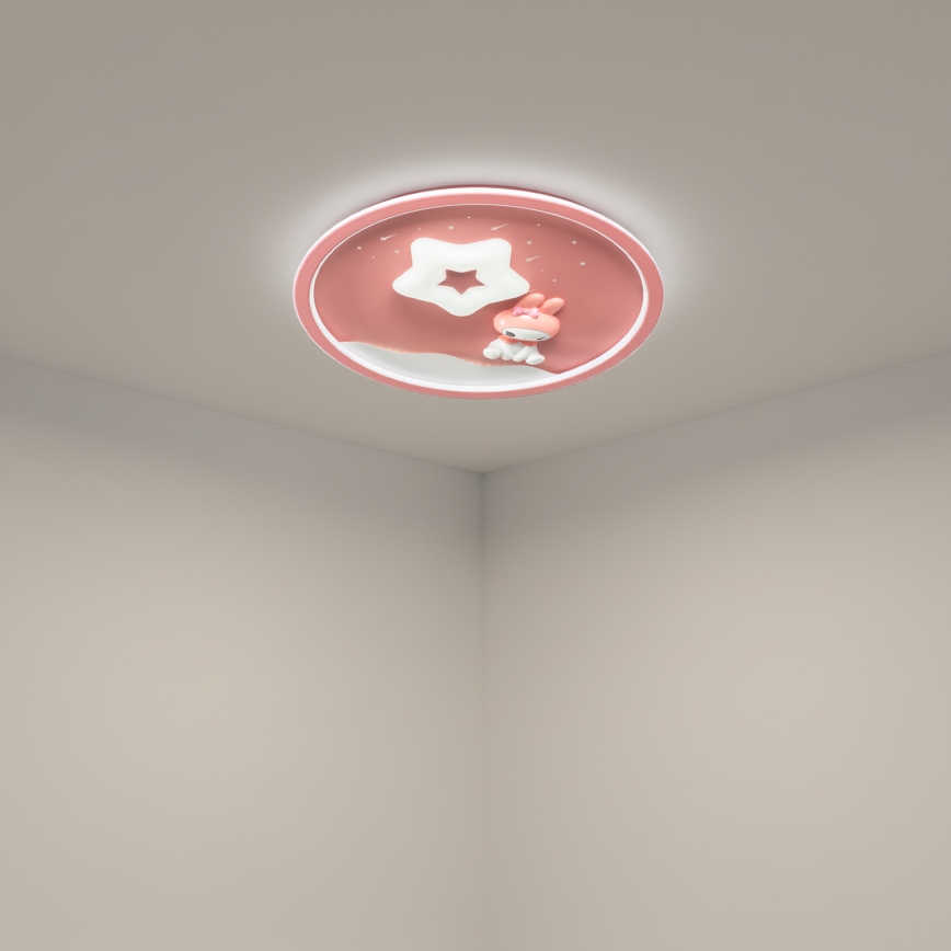 Brilagi - LED stmievateľné detské stropné svietidlo BUNNY LED/83W/230V 3000-6000K pr. 49 cm + diaľkové ovládanie