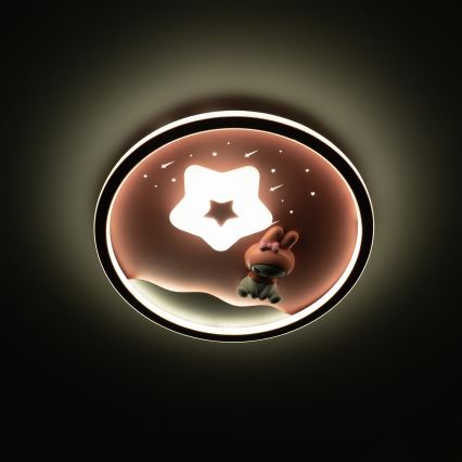 Brilagi - LED stmievateľné detské stropné svietidlo BUNNY LED/83W/230V 3000-6000K pr. 49 cm + diaľkové ovládanie