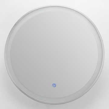 Brilagi - stmievateľné LED kúpeľňové vyhrievané zrkadlo s podsvietením ALU PRO LED/18W/230V priemer 60 cm 3000/4000/6500K IP44 matný chróm