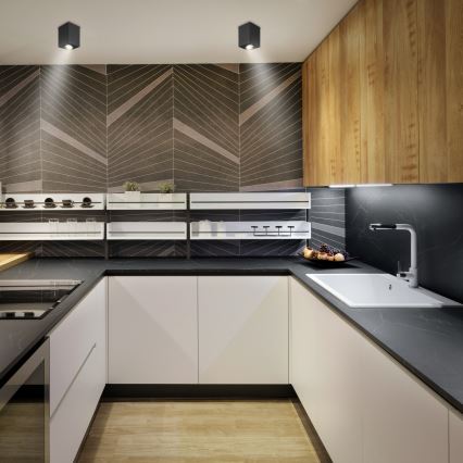 Brilagi - LED RGBW stmievateľné bodové svietidlo MIA 1xGU10/6W/230V 3000K 100x80 mm čierne + diaľkové ovládanie