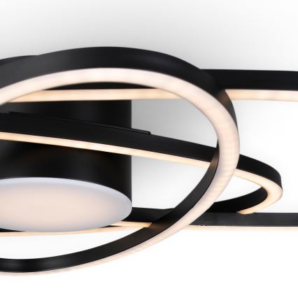 BRILAGI - LED stmievateľné stropné svietidlo APOLLO LED/58W/230V 3000-6500K 43,2x101,2 cm čierna + diaľkové ovládanie