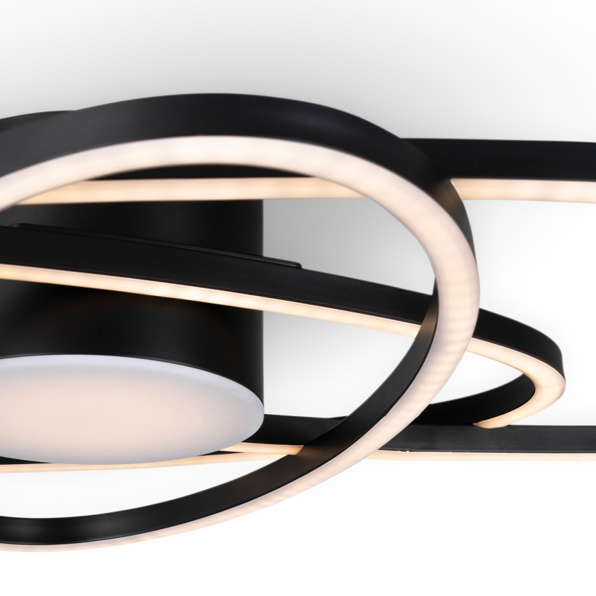 BRILAGI - LED stmievateľné stropné svietidlo APOLLO LED/58W/230V 3000-6500K 43,2x101,2 cm čierna + diaľkové ovládanie