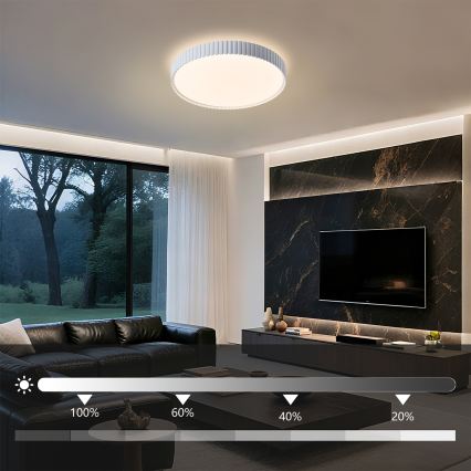 Brilagi - LED Stmievané stropné svietidlo CORVO LED/54W/230V 3000-6000K biela pr. 40 cm + diaľkové ovládanie