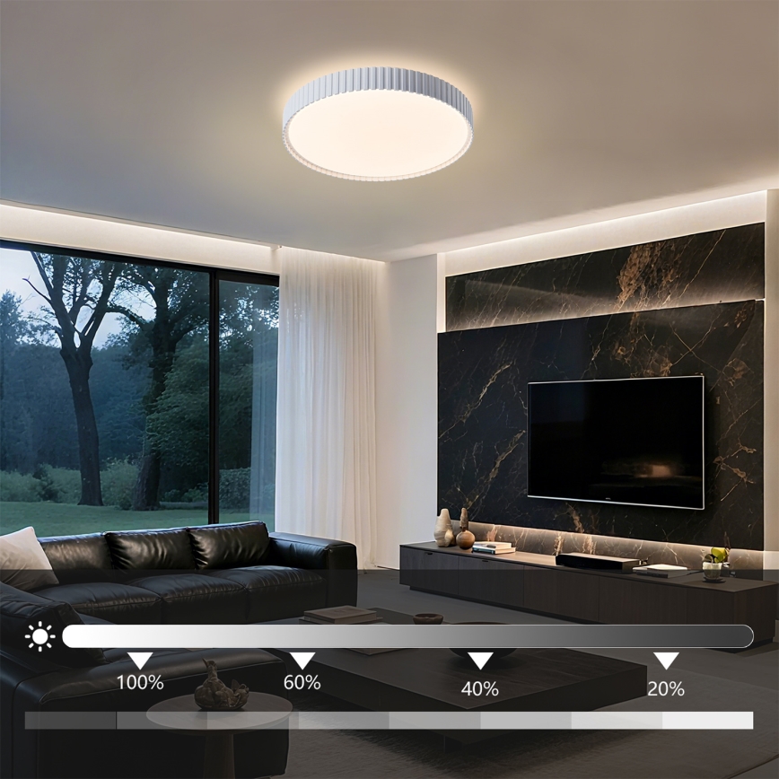 Brilagi - LED Stmievané stropné svietidlo CORVO LED/54W/230V 3000-6000K biela pr. 40 cm + diaľkové ovládanie