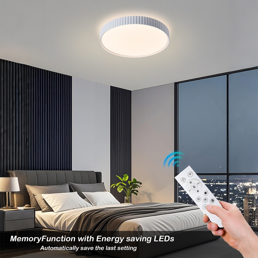 Brilagi - LED Stmievané stropné svietidlo CORVO LED/54W/230V 3000-6000K biela pr. 40 cm + diaľkové ovládanie