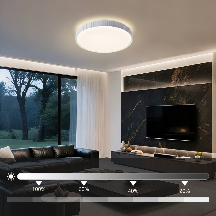 Brilagi - LED Stmievateľné stropné svietidlo CORVO LED/72W/230V 3000-6000K biele pr. 50 cm + diaľkové ovládanie