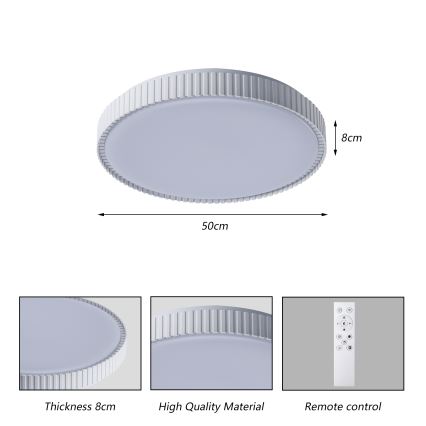 Brilagi - LED Stmievateľné stropné svietidlo CORVO LED/72W/230V 3000-6000K biele pr. 50 cm + diaľkové ovládanie