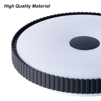Brilagi - LED stmievateľné stropné svietidlo CORVO LED/72W/230V 3000-6000K čierne pr. 50 cm + diaľkové ovládanie
