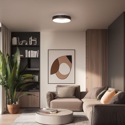 Brilagi - LED Stmievané stropné svietidlo FALCON II LED/67W/230V 3000-6500K pr. 40 cm čierna + diaľkové ovládanie