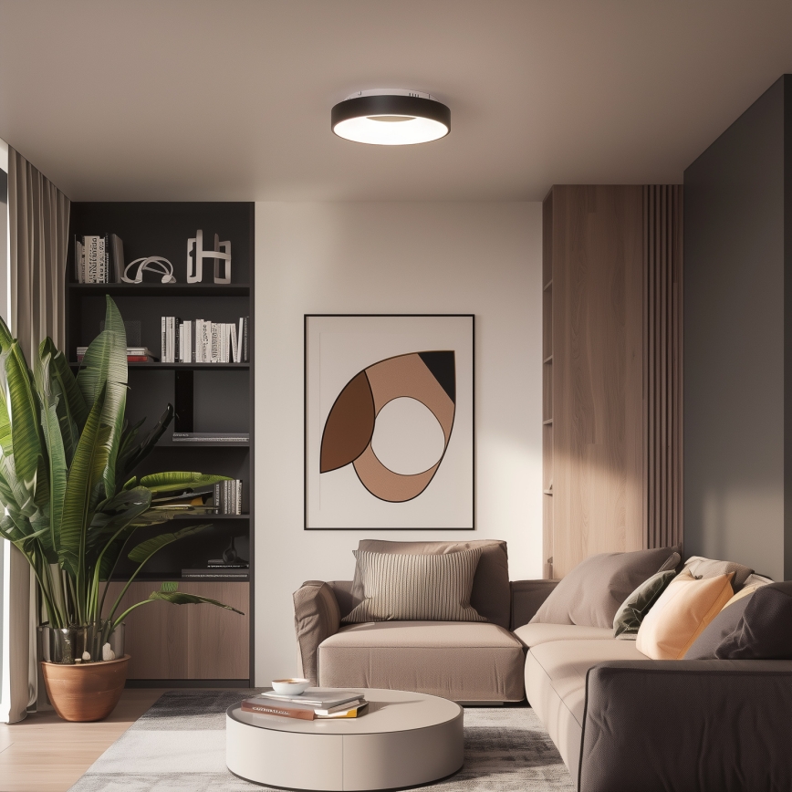 Brilagi - LED Stmievané stropné svietidlo FALCON II LED/67W/230V 3000-6500K pr. 40 cm čierna + diaľkové ovládanie