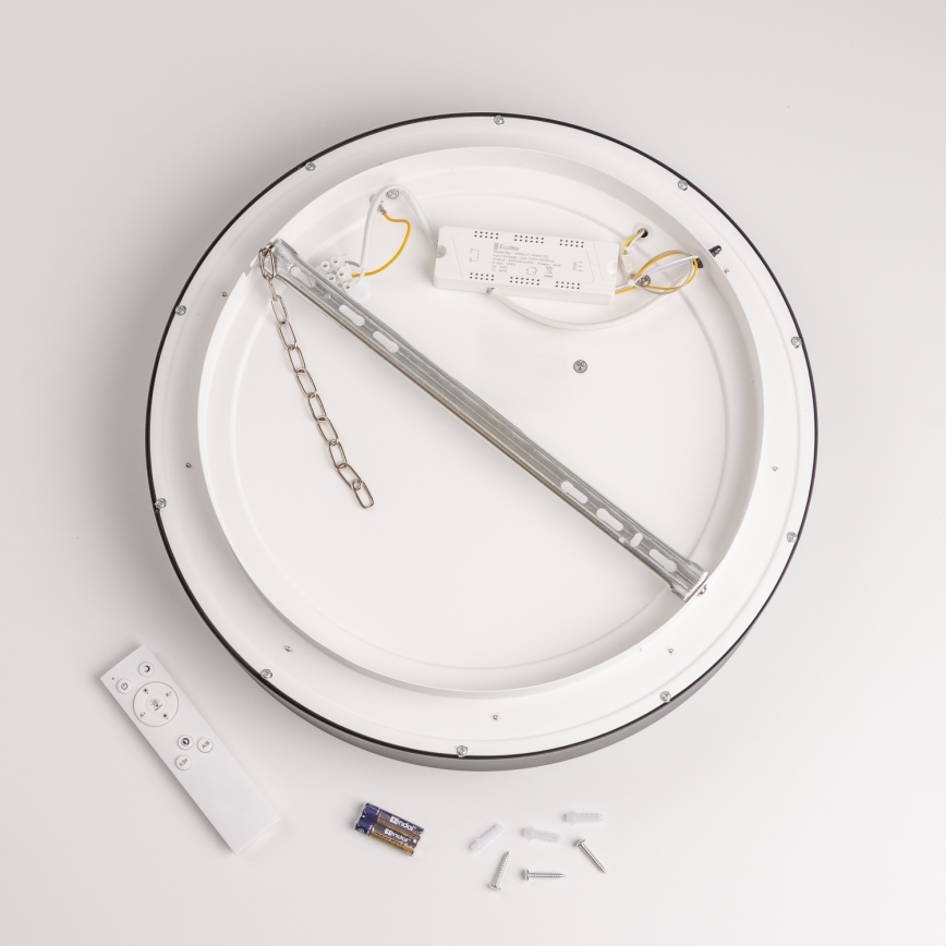 Brilagi - LED stmievateľné stropné svietidlo FALCON LED/80W/230V 3000-6500K pr. 60 cm čierna + diaľkové ovládanie