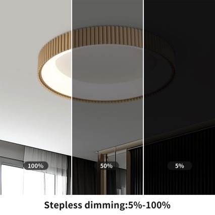 Brilagi - LED stmievateľné stropné svietidlo FALCON MODERN LED/30W/230V 3000-6500K pr. 40 cm béžové + diaľkové ovládanie