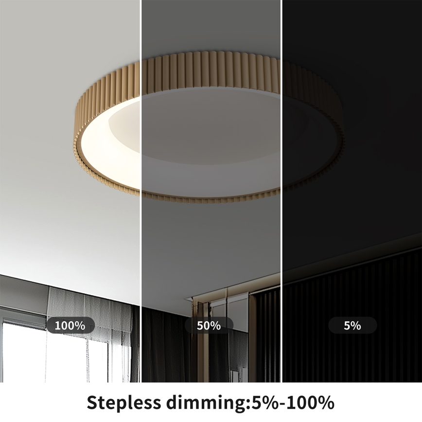 Brilagi - LED stmievateľné stropné svietidlo FALCON MODERN LED/30W/230V 3000-6500K pr. 40 cm béžové + diaľkové ovládanie