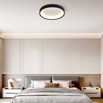 Brilagi - LED stmievateľné stropné svietidlo FALCON MODERN LED/54W/230V 3000-6500K pr. 60 cm čierna + diaľkové ovládanie