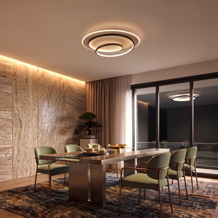 BRILAGI - LED stmievateľné stropné svietidlo FLARE LED/70W/230V 3000-6000K priemer 50 cm biela/čierna + diaľkové ovládanie