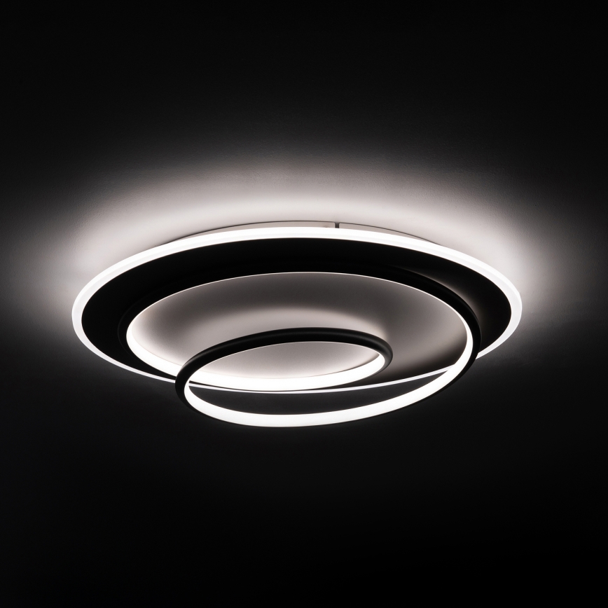 BRILAGI - LED stmievateľné stropné svietidlo FLARE LED/70W/230V 3000-6000K priemer 50 cm biela/čierna + diaľkové ovládanie