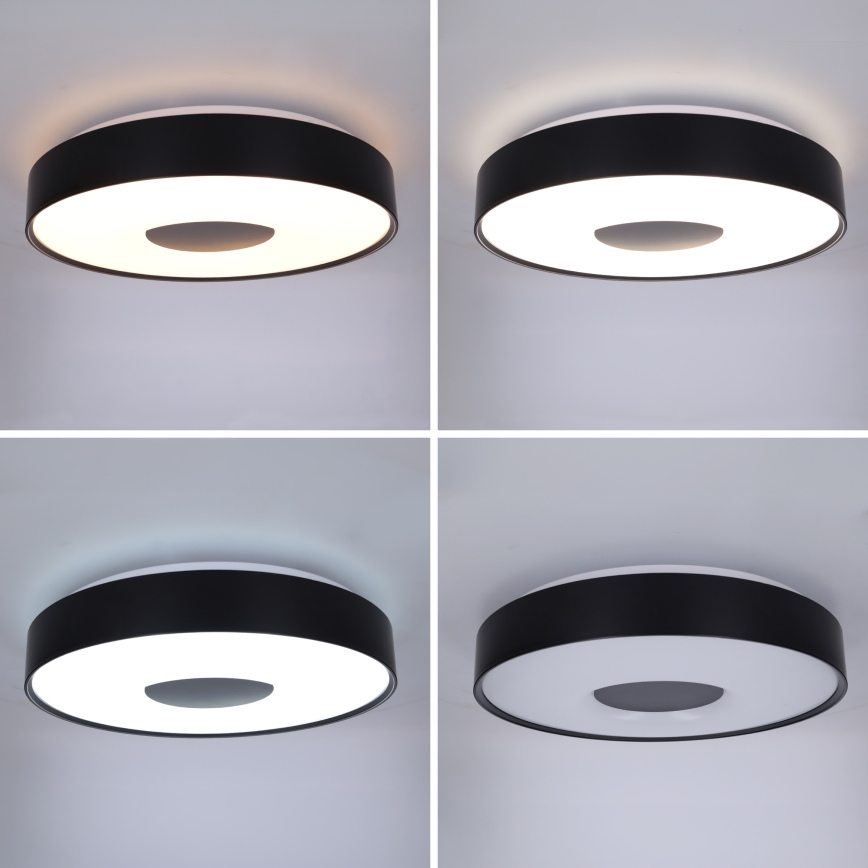 Brilagi - LED stmievateľné stropné svietidlo JAMIS LED/48W/230V 3000-6500K priemer 39 cm čierne + diaľkové ovládanie